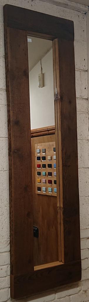 <p>Reclaimed Wood framed Mirror</p><p>55 cm wide x 195 cm tall</p>